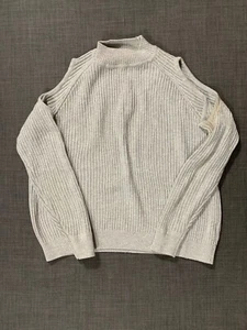 Divided Sweater Womens S Small Gray cold Shoulder Long Sleeve Pullover Ladies - Picture 1 of 11