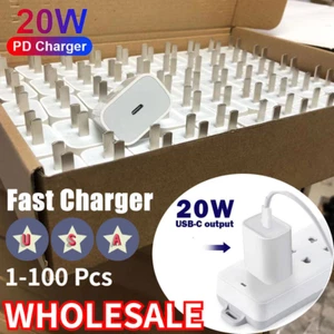 Wholesale Bulk For iPhone iPad 20W USB C Type C Power Adapter Fast Charger Block - Picture 1 of 20