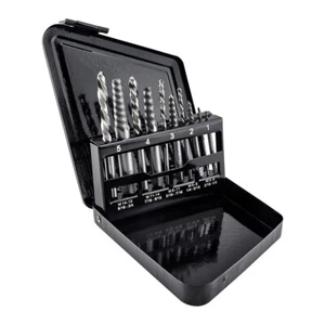 Screw Extractor and Left-Hand Drill Bit Combo Set 10 Piece - Picture 1 of 2
