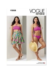 Vogue Easy SEWING PATTERN V2038 Misses' Bikini & Sarong, Sizes XS-XXL - Picture 1 of 8