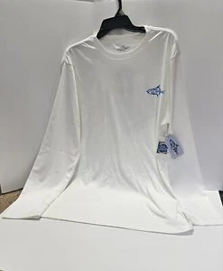 Men's Long Sleeves UV Fishing T Shirt WHITE X-LARGE - Picture 1 of 2