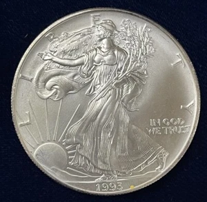 1993 American Silver Eagle Brilliant High Grade Gem - Picture 1 of 4
