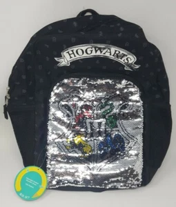 Harry Potter Hogwarts Mochila 1 Bolsillo Grande 2 Bolsillos Laterales/Escudo Brillante Delantero/Niños - Imagen 1 de 3