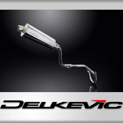 Silenciador de escape completo de 14" de acero inoxidable ovalado Honda CRF250L 2012-2016 Delkevic Foto 1 de 4