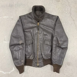 Vintage Navy G-1 Leather Flyers Jacket 60s USN - Picture 1 of 12