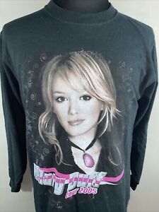 00s Hilary Duff 2005 Tour Long Sleeve Concert T-Shirt Sz Medium