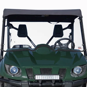 2 IN 1 Vented Front Full Windshield Window For Yamaha Rhino 450 660 700 2006-13 - Picture 1 of 11