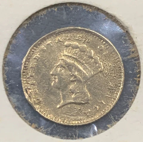 1862 Gold Dollar ~ Large Indian Head ~ $1 One Dollar ~ 90% Gold ~ G1-2049 Cover