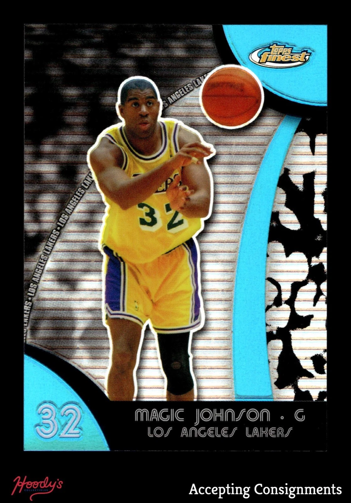 2007-08 Finest Refractors Blue #43 Magic Johnson 115/199 LAKERS