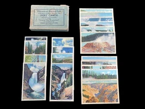 YELLOWSTONE NATIONAL PARK, WYOMING VINTAGE POSTKARTEN SOUVENIR SAMMLERBOX SET - Bild 1 von 8
