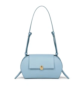 NOIRGAZE Fei Light Blue Leather Mini Small Top Handle Ssense Shoulder Bag Purse - Picture 1 of 3