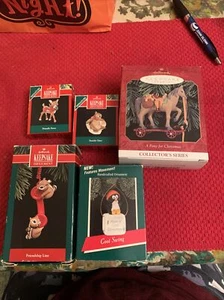 Hallmark Keepsake Ornaments Lot of 6 Pony, Otter, Fawn, Penguins, Chipmunks - Picture 1 of 12