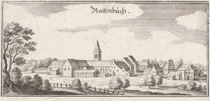 c1650 Raitenbuch Bayern Mittelfranken Ortsansicht Kupferstich-Ansicht Merian - Bild 1 von 1