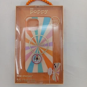 XO Poppy iPhone Case 15/14/13 MagSafe Rainbow Starburst Colorful Cellphone - Picture 1 of 9