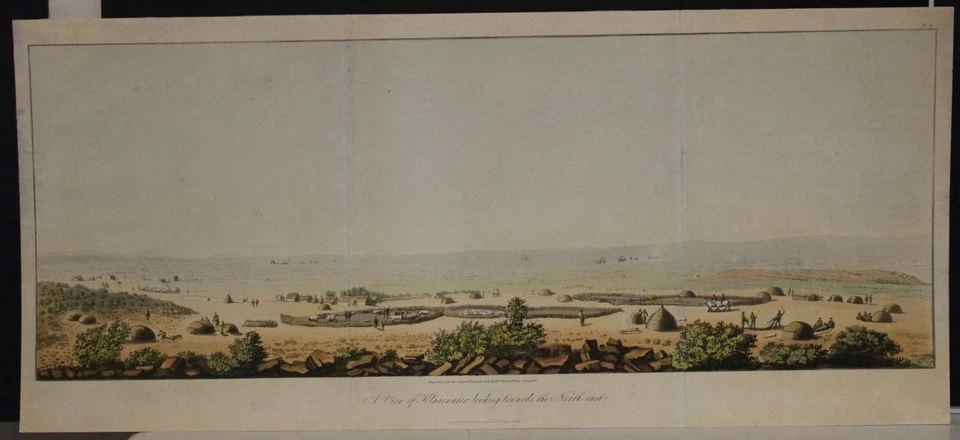 KLOORWATER SOUTH AFRICA 1821 BURCHELL INUSUAL GRAN VISTA LITOGRÁFICA ANTIGUA Foto 1 de 1