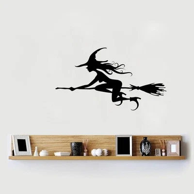  2 pz Strega Personalità Wall Sticker Decalcomania Della Parete Camera Da Letto - Image 1 of 4