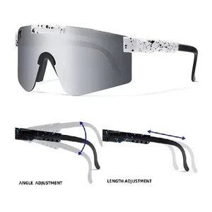 Visier Sonnenbrille NEU Panoramaglas verspiegelt mehrfarbig Shield Sport Fahrrad - Bild 1 von 6