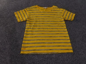 Lacoste Shirt Womens 36 Stripe Short Sleeve Crewneck Linen Blend Casual Summer T - Picture 1 of 14