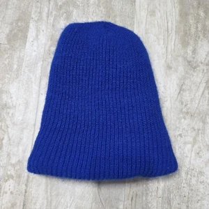 Cappello berretto doppio strato stile maglia blu vintage - Foto 1 di 6