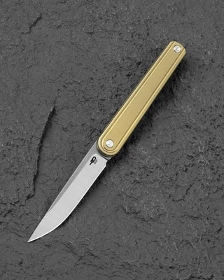Bestech Knives Ink Folding Knife 3⅛″ MagnaCut Steel Blade Bronze Titanium Handle - Image 1 of 4