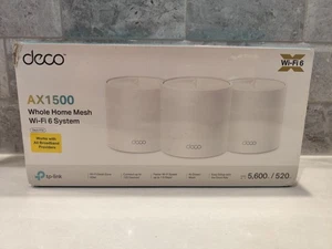 Nowy zapieczętowany system TP-Link Deco X10 (3-pak) AX1500 Cały dom Mesh WiFi 6 - Zdjęcie 1 z 6