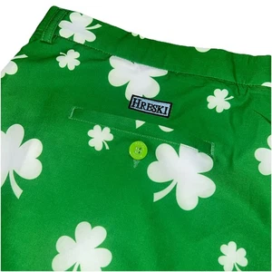 Pantalones Cortos de Golf Hreski Para Hombres 46 Verde/Blanco Trébol Lucky Rendimiento Ligero - Imagen 1 de 7