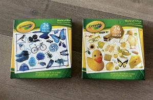 Sealed Jigsaw Puzzle CRAYOLA WORLD OF BLUE & YELLOW 24 pieces 11x8" New Bendon - Picture 1 of 2