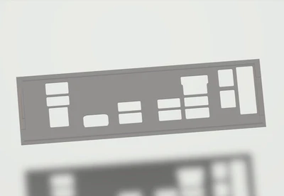 Protector de E/S Asrock B660M-C, impreso en 3D, placa posterior de E/S Foto 1 de 4