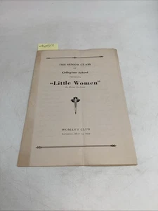 Little Women Program Collegiate School Richmond Virginia Women’s Club 1933 - Imagen 1 de 5