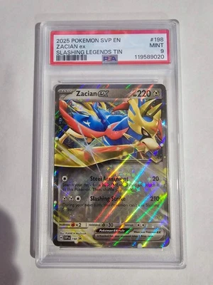 PSA 9 MINT Zacian ex 198 Sv: Scarlet & Violet Promo Cards Holo LOW POP - Image 1 of 2