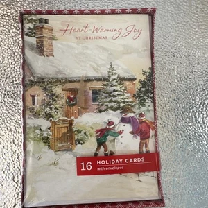 Vintage DaySpring Christmas Cards Joyfully Yours HEART-WARMING JOY AT CHRISTMAS - Picture 1 of 2