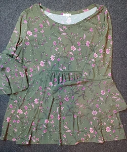 Westport 1x Boho Ren Faire Estampado Floral Top Mangas Campanadas y Frente Juntas - Imagen 1 de 12