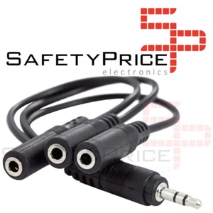 Cable Duplicador Divisor audio auricular Jack 3.5mm Splitter 1 Macho a 3 Hembra - Imagen 1 de 2