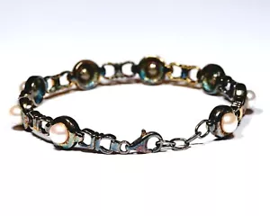 Top Designer Armband 925er Silber Perlen bracelet vergoldet silver gilded pearl - Bild 1 von 5