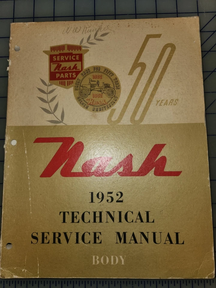 Carrocería Nash 1952 manual de servicio técnico original Foto 1 de 1