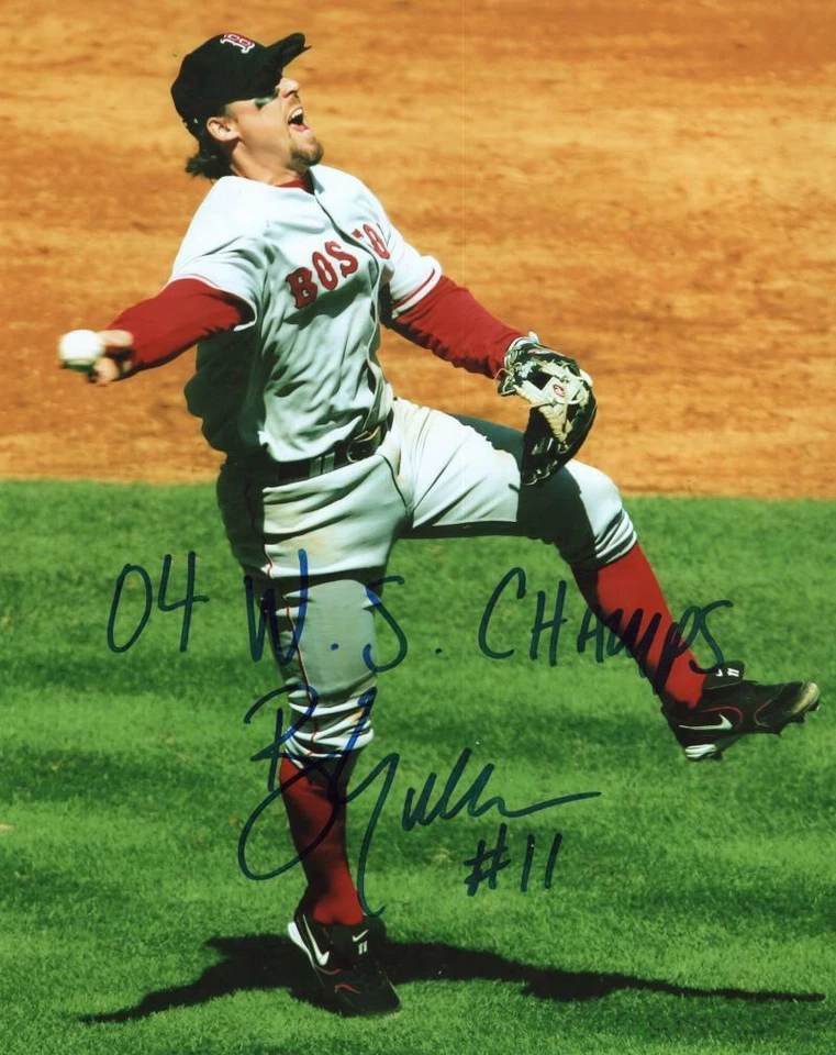 FOTO 8X10 FIRMADA AUTOGRAFIADA POR BILL MUUELLER 04 WS CHAMPS RED SOX CON CERTIFICADO DE AUTENTICIDAD Foto 1 de 1
