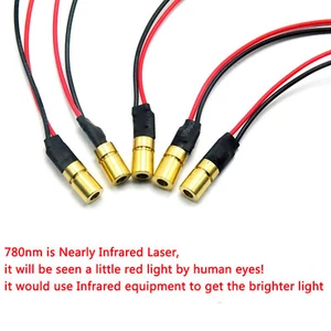 50pcs 780nm 3mW IR Punkt Laser-Dioden-Modul Infrarot-Laser 6.5*10mm - Bild 1 von 6
