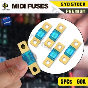 5PCS 60 AMP Midi Fuses 60A for Dual Battery ANS Fuse Holder Solar Caravan Kit - Picture 1 of 6