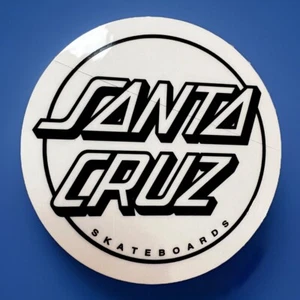 🔥 ORIGINAL OEM Santa Cruz Skateboard Black White Dot  Sticker 3" Surf Beach CA - Picture 1 of 4
