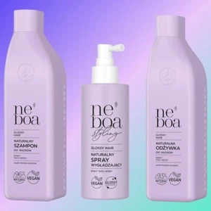 Champú natural para cabello brillante Neboa Styling + acondicionador + spray suavizante vegano - Imagen 1 de 1