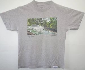 Diamond Supply X Grizzly Grip Tape Skate Torey Pudwill T Shirt Medium Gray - Picture 1 of 12