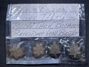 LOT x2 WW2 WWII Military US Army Bullion Major Rank Insignia Patches Pairs NAMED - Picture 1 of 5