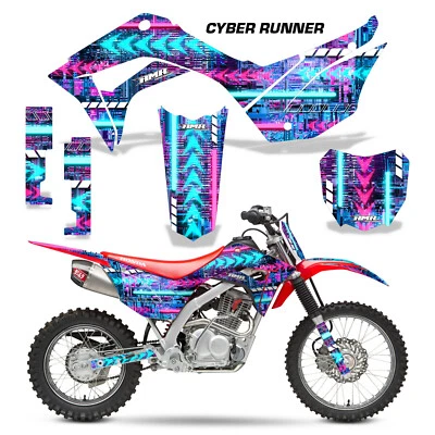 Pegatinas gráficas MX + #calcomanías PLT para Honda CRF125F 2019-2025 CYBER RUNNER Foto 1 de 2