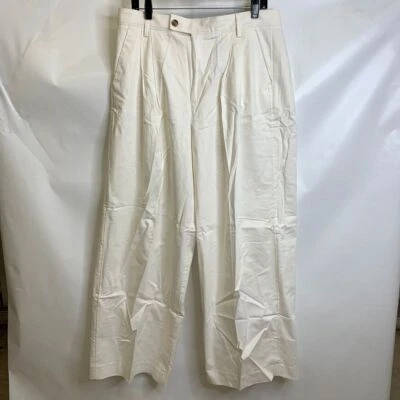 BANANA REPUBLIC Linen-Blend Wide-Leg Pleated Trousers Women's Size 14 - Image 1 of 4