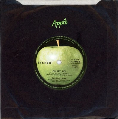 Ringo Starr OH MY MY / STEP LIGHTLY - Australia Apple 7" 45 MINT - Image 1 of 4