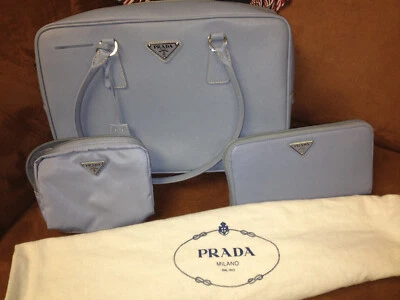 Prada handbag with matching wallet and cosmetic pouch - Image 1 of 4