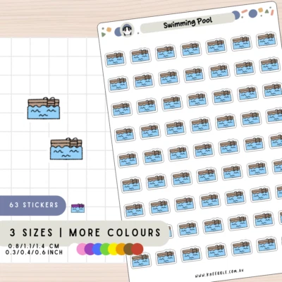 KNEEBBLE Swimming Pool Planner Stickers