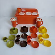 Lot of Vtg Kids Tupperware Toys Mini Serve It Play Dishes Multicolor Set w/a Box