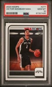 Aros de la NBA 2023-24 Panini - Novatos #277 Victor Wembanyama (RC) - PSA 10 - Imagen 1 de 5