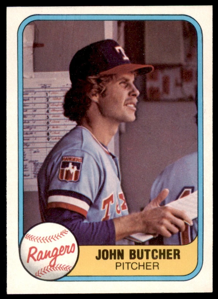 1981 FLEER JOHN BUTCHER ROOKIE . TEXAS RANGERS #635 - Image 1 of 2